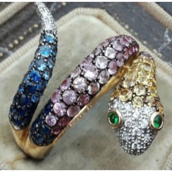 🐍 NEW Sparkling slithering snake ring 🐍 - Picture 2 of 4